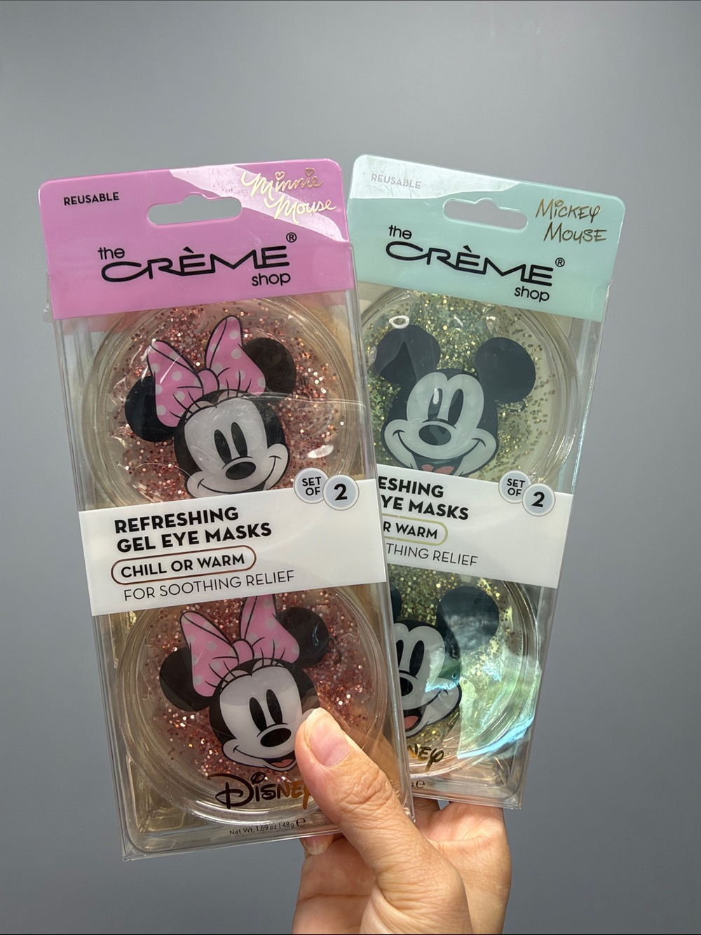 The Creme Shop Disney Minnie and Micky Mouse Refreshing Gel Eye Masks Bundle